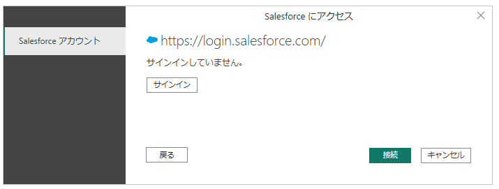 Salesforceへのアクセス要求。